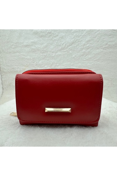 Sh Poly Women's Red Multi-Compartment Wallet
