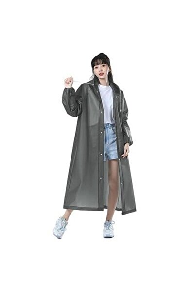 Flippy Raincoat for Adults 150–180 cm, EVA, Waterproof, Windproof, Grey