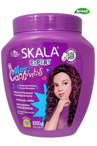 Scala كريم وبلسم معالج للشعر من Expert Mais Cachinhos 2 في 1 - 1000 جرام (برازيلي)