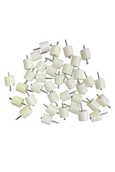 Tuna 100 Adet Çivili Raf Pimi Dolap Raf Tutucu Pim Beyaz