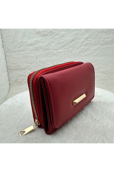 Sh Poly Women's Red Multi-Compartment Wallet