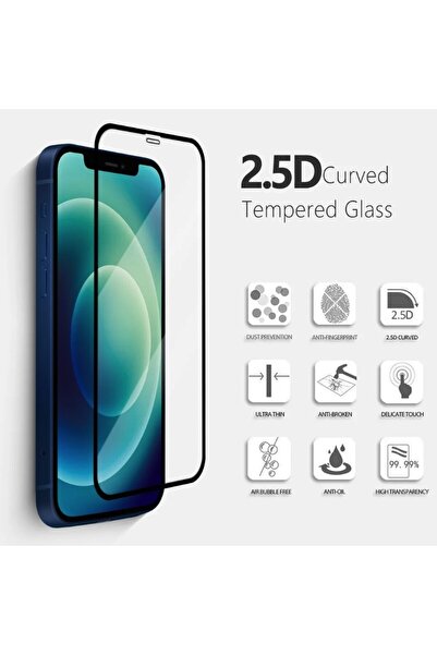 Flippy Tempered Glass Screen Protector for Apple iPhone 16, Super HD, Anti-static, Black Edges, 99H,