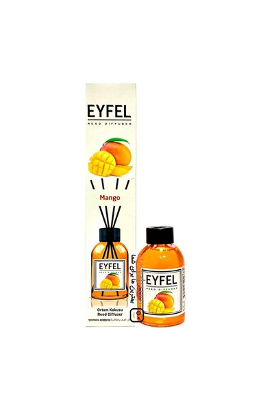 Eyfel Odorizant de cameră cu bețișoare, Eyfel, Aroma Mango African, 120 ml