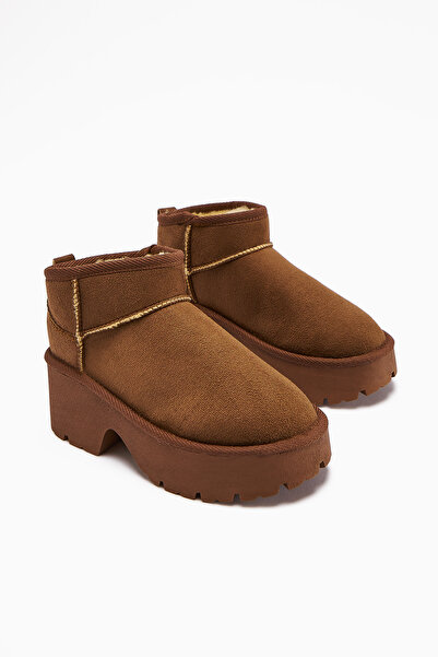 İncimoda Classic Ultra Mini New Heights Kısa Bilek Içi Kürklü Platform Taban Günlük Bot