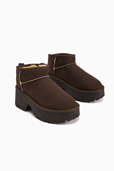 İncimoda Classic Ultra Mini New Heights Kısa Bilek Içi Kürklü Platform Taban Günlük Bot