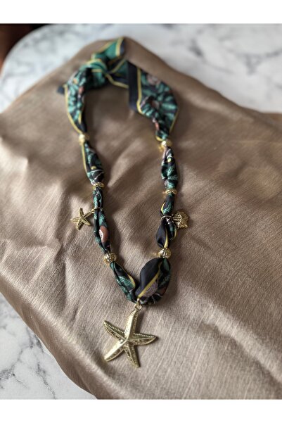 ALBATROS Çelik Charmlı Fular Kolye