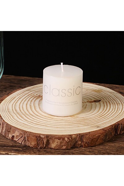 Flippy Decorative Candle, Flippy, Smokeless and Fragrance-Free, 5 x 5 cm, 90 g, 12h Burn, Ivory White