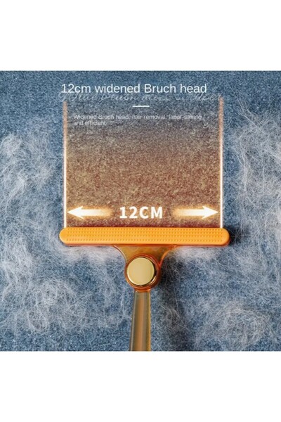 Flippy Lint Remover Brush for Clothes & Pet Hair, Double-Sided, Manual, 12x14.5 cm, Orange