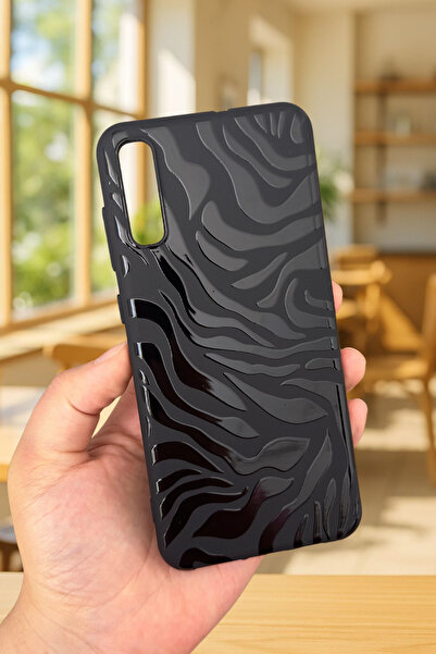 Vip Case Samsung Galaxy A70 Uyumlu Zebra Desenli Silikon Darbe Emici Klasik Korumalı Rubber Kılıf