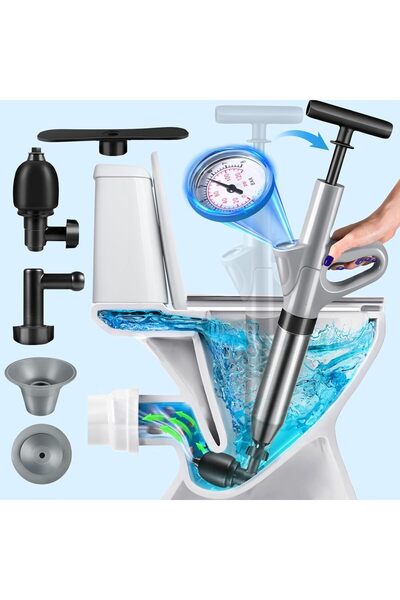 LittleDomi Pompa cu Aer Comprimat, pentru Desfundat Tevi Infundate de Chiuvet...