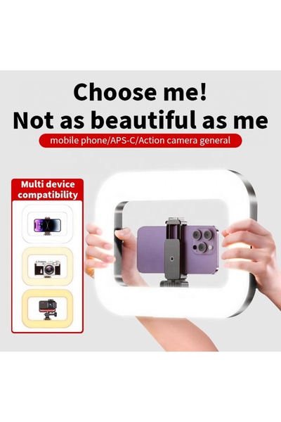 SHOPİALL حلقة إضاءة قابلة لإعادة الشحن مع درجة حرارة لون قابلة للتعديل لالتقاط صور تغليف الصناديق