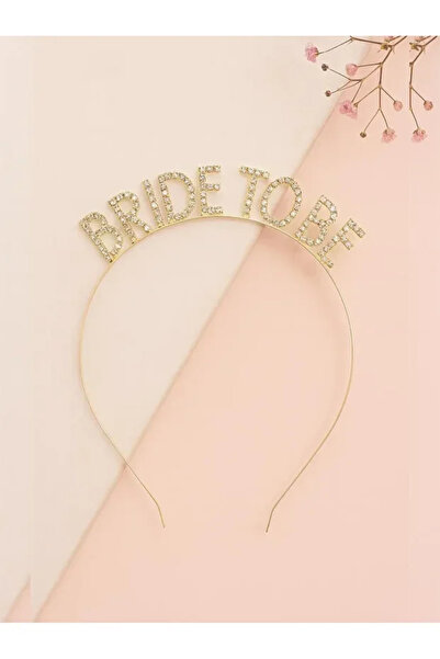 BİJUTERRİ Coroană de petrecere din metal auriu pentru viitoarea mireasă Accesoriu pentru coroana pentru petrecerea de burlacilor