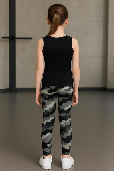 Esterella Diver Sportsman Girls Leggings/ Leggings with Belt at the Waist/ Diver Sportsman Leggings