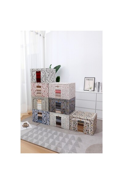 Flippy Storage Box, Flippy, 66L, Textile, 50 x 40 x 33 cm, Clothes, Underwear, Butterfly, Multicolor