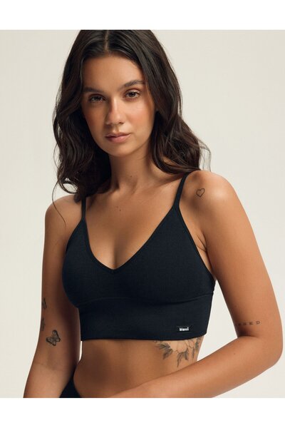 Bloovii Triangle Bra Bralette Top with Wide Underband Removable Padding Seamless | Arlan