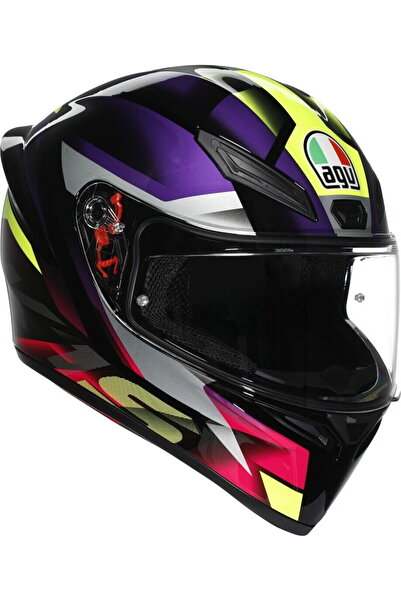 AGV K1S Fastlap Kapalı Kask (Siyah-Mor-Pembe)