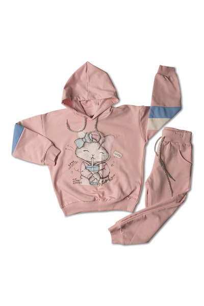 Mamboo Trening Fete Roz și Culori Calde cu Imprimeu Pisicuță