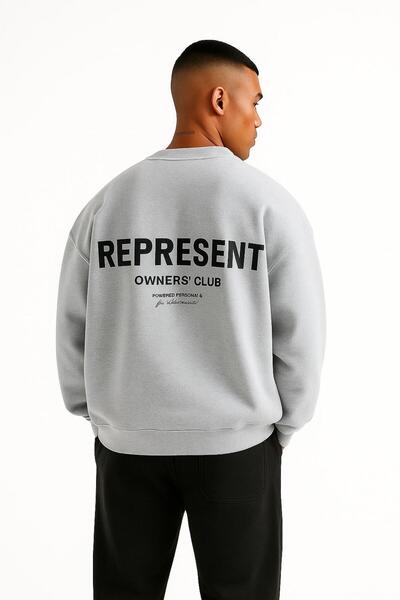 BENROMA سترة رياضية مطبوعة للجنسين من القطن الممشط بثلاث خيوط