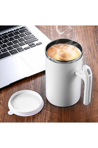 Flippy Portable mug with built-in mixer, Flippy, battery-operated, 380 ml, white