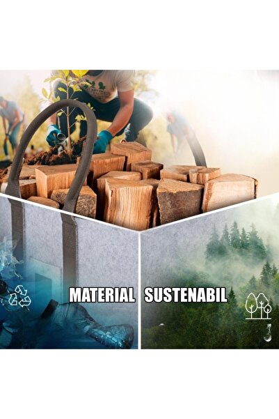 Flippy Multifunctional Laundry Basket, Flippy, Gray, 50x34x32, Durable Bag for Firewood and Accessories