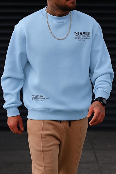 DM DOLCE MORE 3 خيوط من القطن الممشط هل هي السعادة؟ سترة رياضية مطبوعة للجنسين