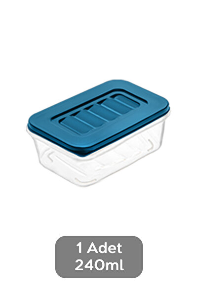 Meleni Home 1 Piece Microwave Compatible Storage Container - Organizer Food Storage Container 240 ml Blue