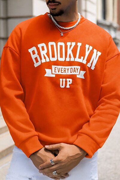 DM DOLCE MORE سترة رياضية يونيسكس مطبوعة من قماش بروكلين الممشط بثلاث خيوط