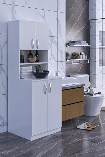 Decorfim Washing machine cabinet, white, 180 x 67 cm