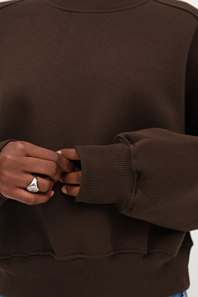 Addax Şardonlu Bisiklet Yaka Basic Sweatshirt S3812-İ13