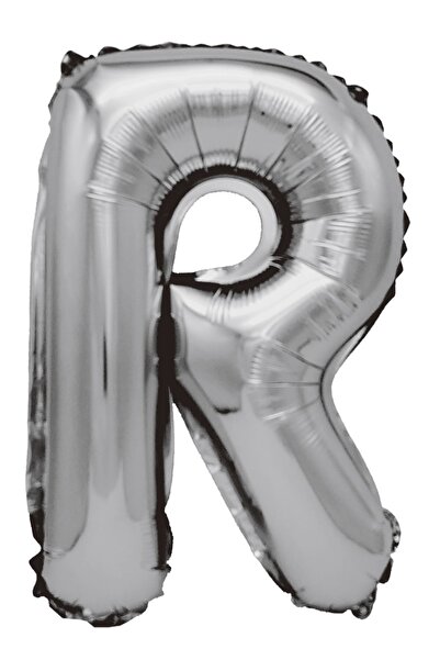 SDX Market Balon folie metalizată argintie, Mirific Party, Litera R, 40 cm, A...