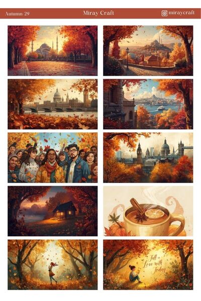MirayDesign KSNUMKS stranica Jesen Tematske KSNUMKS * KSNUMKS cm Nalepnica / ...