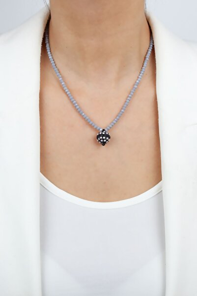 Liveyn Design قلادة سوداء مرصعة بالأحجار