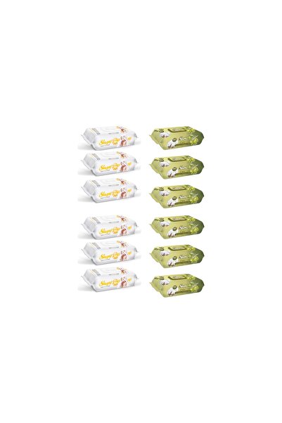 Sleepy منشفة مبللة حساسة 90 6 قطع + زيت زيتون 90 6 قطع