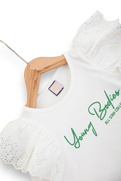 Egelite Girl's 2-3-4-5-6 Years Old White Blouse and Colored Linen Pants 100% Cotton 2-Piece Top and Bottom Set