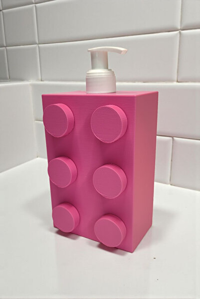 Maflen Modern Blok Tasarımlı Dekoratif Sabunluk Pembe