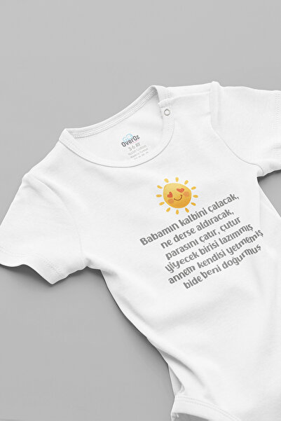 Overoz Mom and Dad Written Bodysuit Short Sleeve Written Baby Bodysuit 5920