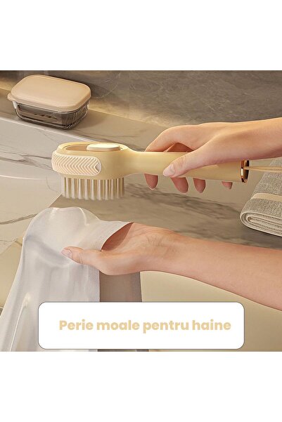 Flippy Shoe Cleaning Brush with Detergent Container, Flippy, Multifunctional Brush for Shoes and Linen, Sof