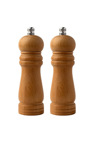 Heredot 2 li Orta Boy Bambu Gövdeli Ahşap Tuz ve Karabiber Değirmeni Öğütücü ...