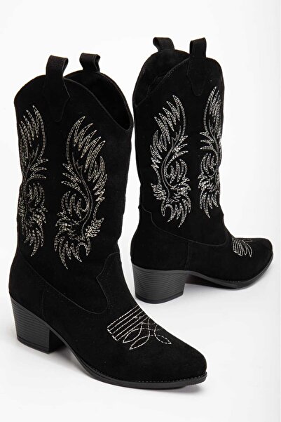 CHİCELLA Rodeo Siyah Kadın Kovboy Çizme
