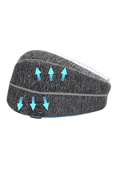 dalip Orthopedic Leg Pillow, Heart-shaped Memory Foam, 25x23x13 cm, Gray