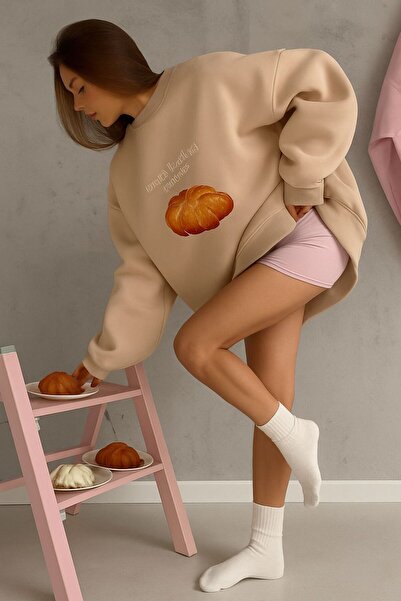 DM DOLCE MORE سترة رياضية مطبوعة من القطن الممشط بثلاث خيوط للجنسين