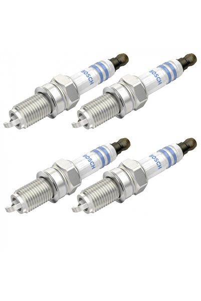 Bosch Set de 4 bujii pentru Fiat Punto, Doblo, Stilo, Panda, 500, Qubo, Ford ...