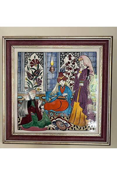Çini El Yapımı Osmanlı Saray Hanımları Tablosu