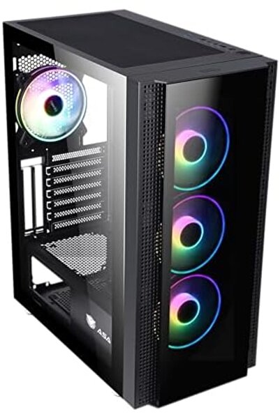ASA Attack Gaming PC Case with 4 Pre-installed XF120 Fans, RGB Lighting