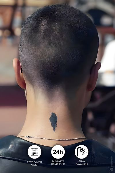 BP Tattoo Karga Ense Dövmesi 1 Aylık Geçici Dövme