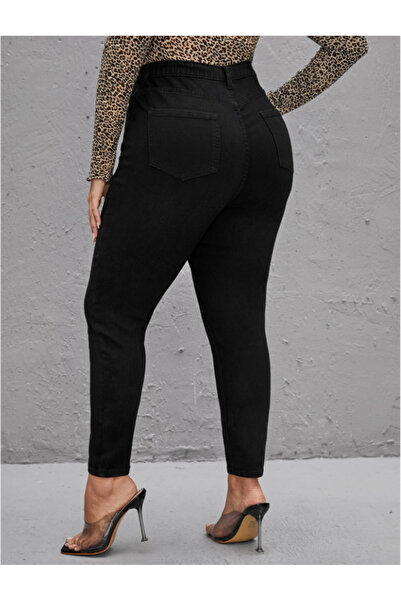 Linarose Γυναικείο κλασικό τζιν μεγάλου μεγέθους Skinny Fit Ψηλόμεσο Πλήρες Λύκρα Μαλακό Ρούχο Τζιν Μεγάλο Μέγεθος