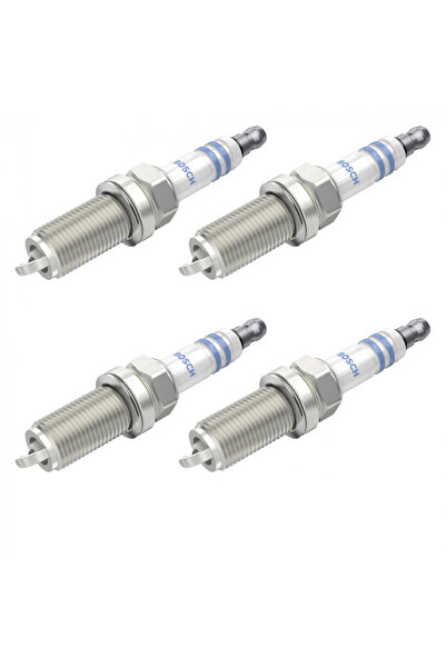 Bosch Set 4 bujii pentru Fiat Sedici, Honda Civic, Jazz, Hyundai Santa Fe, Sonata, Subaru Foreste