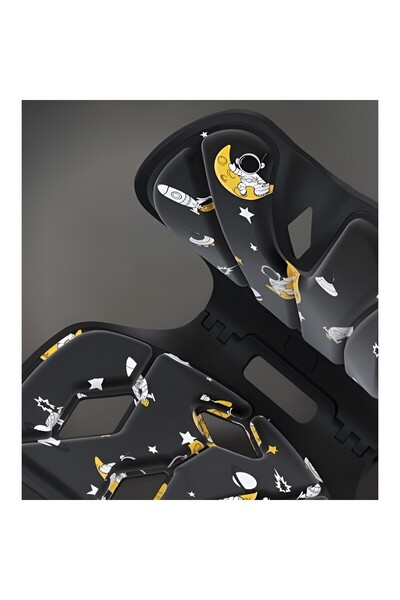 Flippy Chair Support - Posture Corrector, Portable Foldable Ergonomic, Size L, 35x32x30 cm, Black