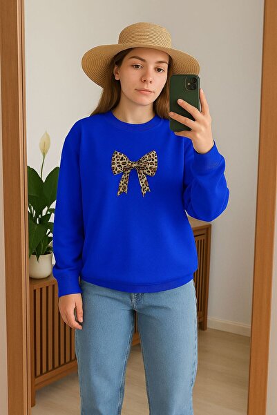 DM DOLCE MORE سترة رياضية للجنسين مطبوعة بشريط قطني ممشط بثلاثة خيوط