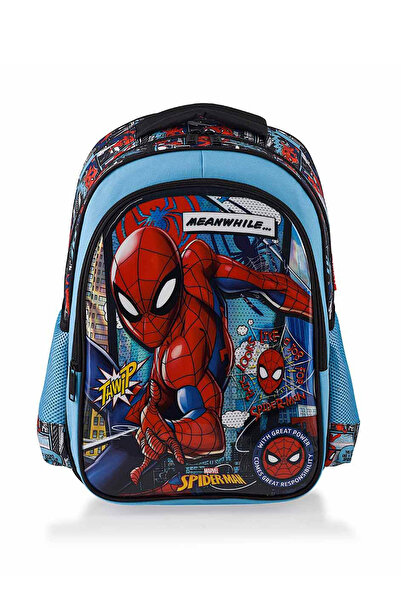SPIDERMAN Lisanslı Premium ilkokul çantası seti + Beslenme Çantası + Suluk + Kalemkutu + Kab